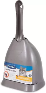 Petmate Scoop N' Hide Cat Litter Scoop with Discreet Litter Scoop Holder Nickel - Picture 1 of 1