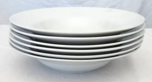 Emeril Wedgwood Super White Micaceous Herbaceous SIX 10.1/4 in Rimmed Bowls - Picture 1 of 7