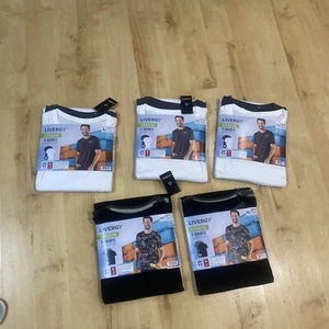 Livergy 2er Pack Herren T-Shirts - Tarnung/Schwarz oder Weiß/Grau 100 % Baumwolle - Bild 1 von 23