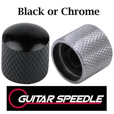 Guitar Volume Tone Control Knobs Metal Black Chrome Choose 1-4 • 4.49€