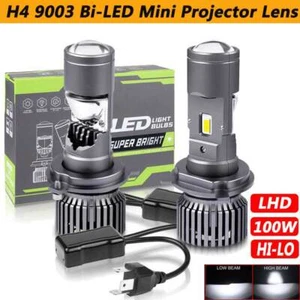 H4 9003 Mini Bi-LED Projector Lens 100W 50000LM Hi-Lo Beam Headlight Retrofit - Picture 1 of 14