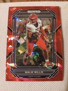 2023 MALIK WILLIS PANINI PRIZM RED ICE ROOKIE CARD RC #71 LIBERTY PACKERS TITANS - Picture 1 of 2