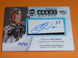 2009-10 THE CUP Colin Wilson Rookie AUTO Draft Boards 20/25 RC - Picture 1 of 2
