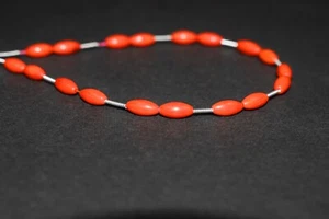 Natural Genuine AAA+ Bamboo Red Coral Tube Gemstone Loose Beads 8" For Jewelry - Picture 1 of 6
