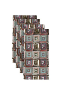 Tovaglioli Retro Squares 18" x 18" 1 dozzina - Foto 1 di 1