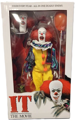 PENNYWISE IT The Movie 1990 8" inch Scale Clothed Retro Action Figure Neca 2020 Cover
