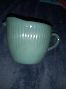 Vintage Fire-King Oven Ware Jadeite Green Jane Ray Creamer Cup - Picture 1 of 4