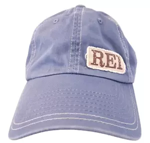 REI Baseball Mütze Kappe Patch Stiche blau verstellbar Kunststoff Clip Riemen - Bild 1 von 8