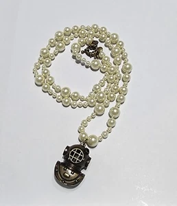 J. Crew Pearl Steam Punk Necklace - Picture 1 of 8