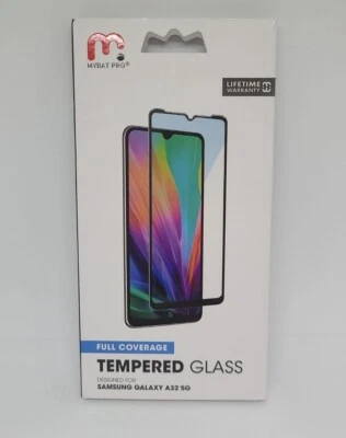 Full Coverage Tempered Glass Screen Protector for Galaxy A32 5G - Black - Image 1 of 4