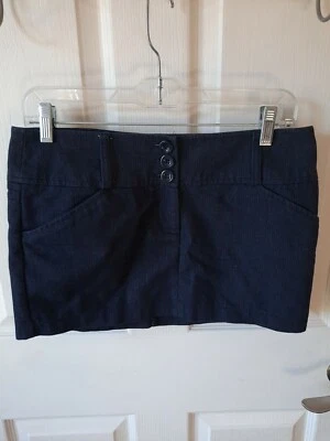 NWOT Women's Papaya Formal Dark Blue Mini Skirt Size M - Image 1 of 4