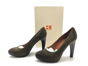 BOSS ORANGE Damen Pumps Gr. 39,5 High Heels Absatzschuhe Blockabsatz Braun - Bild 1 von 4