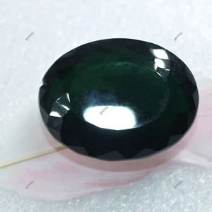 Lab Created Green Garnet Oval Cut 175.90 Ct Amazing Loose Gemstone CERTIFIED - Picture 1 of 10