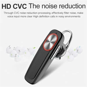 Wireless Bluetooth Headset Mobile Phone Hands Free Earpiece for Samsung iPhone - Picture 1 of 9