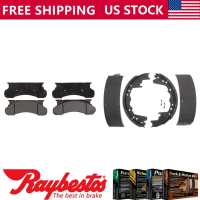 Pastillas de freno delanteras metálicas y zapatas traseras Element3 para Ford F-250 F-350 1992-1994 Foto 1 de 4