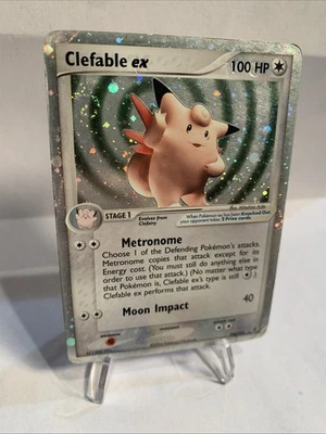 Pokémon TCG Clefable EX w Swirl Fire Red & Leaf Green Holo Rare 106/112  DAMAGED - Image 1 of 4