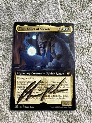Tivit, Seller of Secrets Borderless Artist Proof AP MTG Rare Shadow Signed - Image 1 of 4