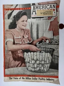 1943 American Poultry Magazine Chickens Chickens Chickens in WW II - Picture 1 of 13