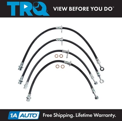TRQ Brake Hose Set Fits 2013-2018 Acura RDX - Imagem 1 de 4