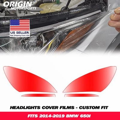 Kit de película de sujetador cubiertas transparentes de protección de faros precortados PPF para 650I 2014-2019 Foto 1 de 4