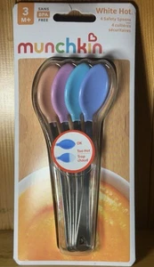 Munchkin 4er-Pack weiße heiße Baby-Löffel | hitzeempfindlich | BPA-frei 3 Monate + NEU - Bild 1 von 9