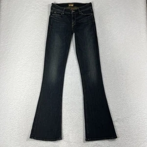 MOTHER The Runaway Flare Jaded Jeans Size 26 (26x32.5) Dark Wash Blue USA Made - Picture 1 of 12