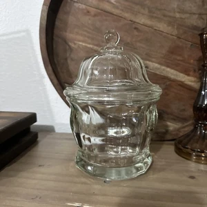 Vintage schwere Platte Indiana Glas Keks Süßigkeiten Apotheker Glas - Bild 1 von 6