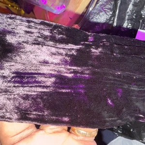 DOLCE & GABBANA Eggplant Velour Long Neck Scarf Sash - Picture 1 of 5