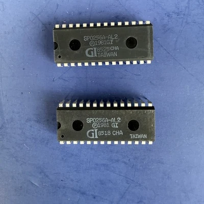 Lot of 2: SP0256A-AL2 1981 GI Speech Voice Synthesizer IC Chips - Image 1 of 4