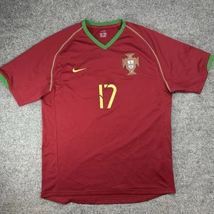 Nike Cristiano Ronaldo Portugal 2006 World Cup Home Football Jersey Sz(M) Red - Picture 1 of 11