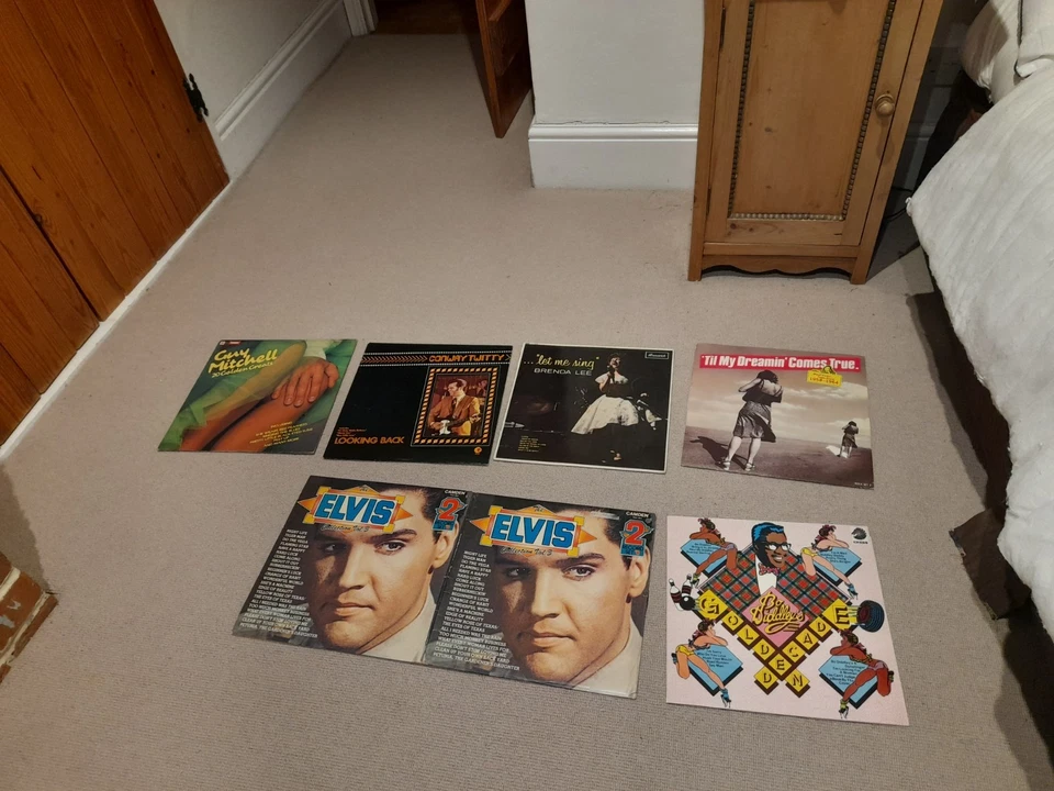 Collection 7 Rock 'N' Roll vinyl LPs Records Elvis Presley Bo Diddley Brenda Lee - Image 1 of 1