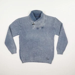 BLUE WILLI'S Herren Troyer Pullover Gr. XL blau Strickpullover Langarm Kragen Ba - Bild 1 von 18