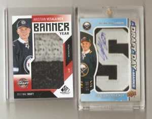 18-19 SP Game Used Banner Year 2017 NHL Draft Kristian Vesalainen RC - Picture 1 of 1