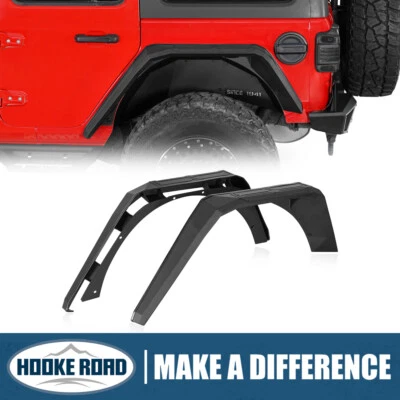 Алюминиевые расширители задних крыльев Hooke Road 2 шт для бездорожья для Jeep Wrangler 2018-2024 годов выпуска - Изображение 1 из 4