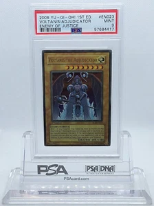 2006 YUGIOH 1ST ED EOJ-EN023 VOLTANIS THE ADJUDICATOR ULTRA PSA 9 MINT #57684417 - Picture 1 of 6