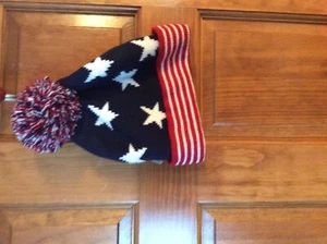 Nuevo Antiguo Marino Rojo Blanco Azul Hombre Pom Sombrero Pom Nuevo con etiquetas - Imagen 1 de 1