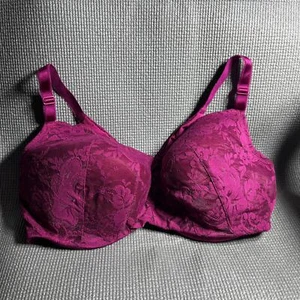 Torrid Curve Balconette Bra Womens Size 44DD Purple Lace Full Coverage Underwire - Picture 1 of 5