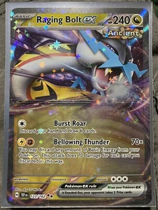 Pokemon Raging Bolt EX 123 Temporal Forces Pikachu Eevee Charizard Mew TCG Card - Picture 1 of 2