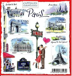 France - "EIFFEL TOWER ~ EUROPEAN CAPITALS ~ PARIS" Mini Sheet MS 2010 ! - Picture 1 of 2