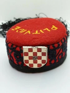 LIČKA KAPA - PLITVICE, Ustasa NDH hat cap badge, Croatian Cap Lika - MINIATURE - Picture 1 of 3