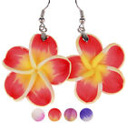 Cute Tiki FRANGIPANI Flower Flowers Earrings Rockabilly Retro 50s Earrings