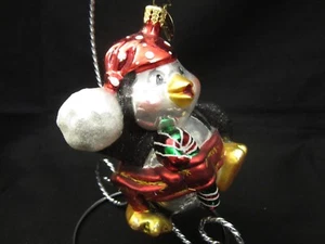 Christopher Radko WEIHNACHTEN PENQUIN mundgeblasenes Glas Ornament - Bild 1 von 6