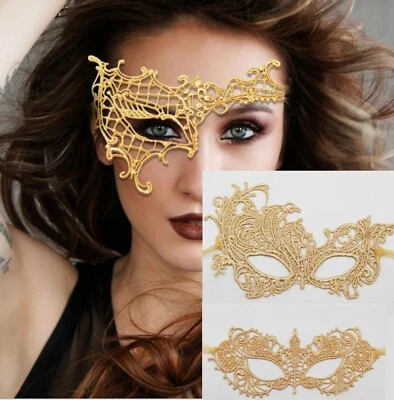 Halloween Ball Prom Party VENETIAN Fancy Face Eye Soft Crochet Mask Masquerade  - Image 1 of 4