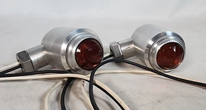 Pair Vintage Marker Fender Parking Light GLASS JEWEL Car Hot Rat Rod Motorcycle - Picture 1 of 6