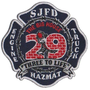 San Jose Fire Station 29 The Big House Three to Life Haz Mat NEW Fire Patch - Picture 1 of 1