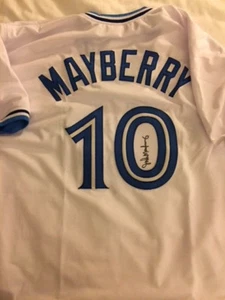 Camiseta deportiva firmada por John Mayberry de los Azulejos de Toronto con certificado de autenticidad  - Imagen 1 de 2