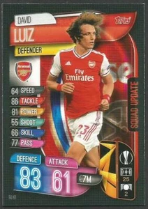 TOPPS EUROPA LEAGUE MATCH ATTAX EXTRA 2019-20-SU61-ARSENAL-DAVID LUIZ - Picture 1 of 1