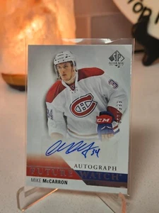 2015-16 SP Authentic #282 Mike McCarron Canadians Future Watch AUTO #/999 - Bild 1 von 5