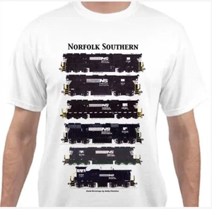 Norfolk Southern frühe Lokomotiven Eisenbahn T-Shirt von Andy Fletcher - Bild 1 von 1