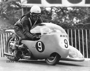 BMW RS 500 Rennsport sidecar 1954 Colin Seeley moto carreras foto - Imagen 1 de 1